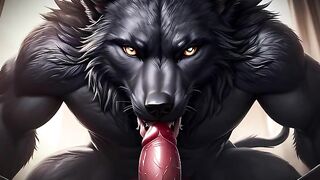Werewolf knotting rips apart tight hole sloppy gaping