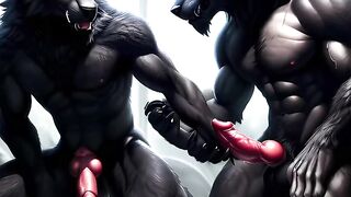 Werewolf knotting rips apart tight hole sloppy gaping