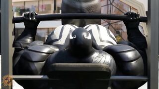 Venom wrecks Spider-Mans throbbing cock into a huge muscular monster