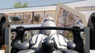 Venom wrecks Spider-Mans throbbing cock into a huge muscular monster