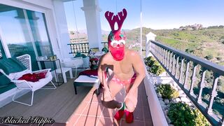 Santa's Festive Underwear Haul Santa Claus Gay Twink Ebony Twink Masked Public