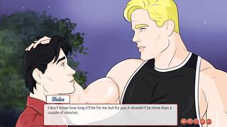Muscular Daddy Femboy Stranger Gets Cum Filled Kiss While Cartoon Hentai Rains Down
