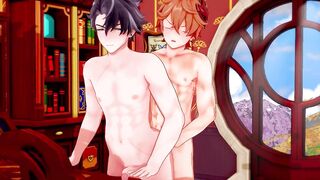 Wriothesley x Childe crushed in hentai Yaoi Genshin