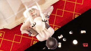 Twink femboys gangbanged in dirty video game orgy cumshot creampie