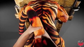 POV you top a tiger and make him gush rivers of cum