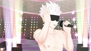 Satoru Gojo naked dance gets raw gay anime dick