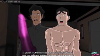 Bolin’s big dick wrecks his tight bubble butt in raw hentai bara yaoi