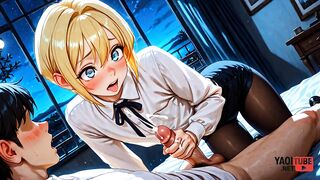 Gushing over Yaoi Ryo the Blonde Femboy Twink in Bareback Gay Hentai