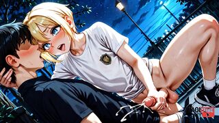 Gushing over Yaoi Ryo the Blonde Femboy Twink in Bareback Gay Hentai