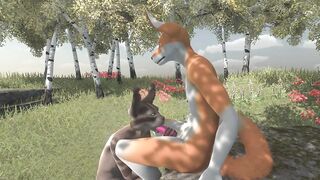 Foxy pounds Lynx boy raw gay furry blowjob cartoon HD
