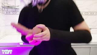 Cute twink femboy empties every toy hole bigger
