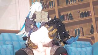 Wriothesley ravaged by Neuvillette brutal bareback gangbang