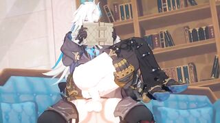 Wriothesley ravaged by Neuvillette brutal bareback gangbang