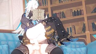 Wriothesley ravaged by Neuvillette brutal bareback gangbang