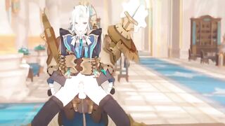 Neuvillette destroyed by robot in brutal gay Genshin Impact yaoi