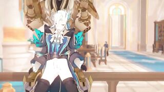 Neuvillette destroyed by robot in brutal gay Genshin Impact yaoi
