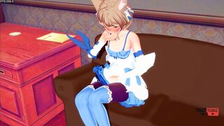 Felix wrecked by dildo in Re Zero Yaoi hentai