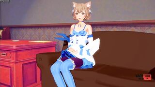 Felix wrecked by dildo in Re Zero Yaoi hentai