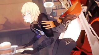 Genshin Impact NPC gets destroyed in gay bareback cartoon cum attack