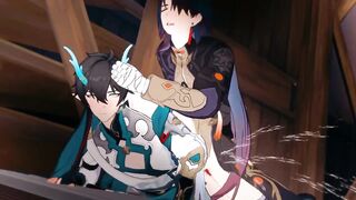 Honkai Star Rail Blade x Dan Heng gay hentai cumshot