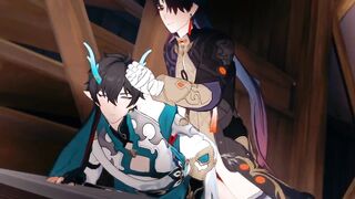 Honkai Star Rail Blade x Dan Heng gay hentai cumshot