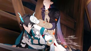 Honkai Star Rail Blade x Dan Heng gay hentai cumshot