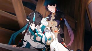 Honkai Star Rail Blade x Dan Heng gay hentai cumshot