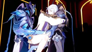 Ayato destroyed by gay NPCs bareback hentai