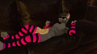 Krampus ravages naughty pup in VRChat fuck fest