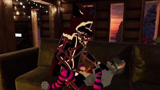 Krampus ravages naughty pup in VRChat fuck fest
