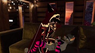Krampus ravages naughty pup in VRChat fuck fest