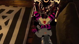 Krampus ravages naughty pup in VRChat fuck fest