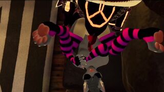 Krampus ravages naughty pup in VRChat fuck fest