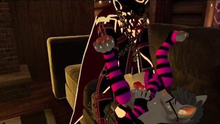 Krampus ravages naughty pup in VRChat fuck fest