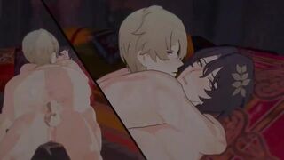 Dr Ratio Rides Aventurine raw Yaoi stretching anime gay hentai