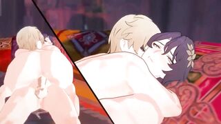 Dr Ratio Rides Aventurine raw Yaoi stretching anime gay hentai