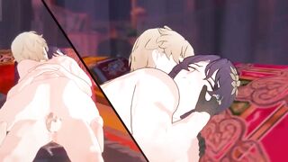 Dr Ratio Rides Aventurine raw Yaoi stretching anime gay hentai