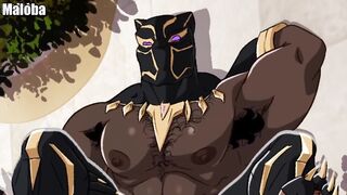 Double Ended Energy Forced Throat Filling of Wolverine and Black Panther's Deep Muscle Gape