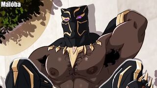 Double Ended Energy Forced Throat Filling of Wolverine and Black Panther's Deep Muscle Gape