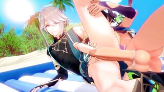 Alhaitham completely destroyed by Cyno rough bareback yaoi hentai