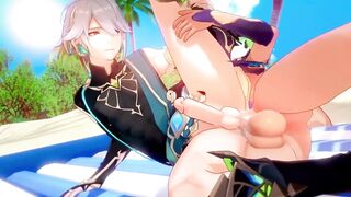 Alhaitham completely destroyed by Cyno rough bareback yaoi hentai