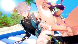 Alhaitham completely destroyed by Cyno rough bareback yaoi hentai