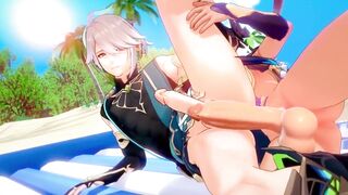 Alhaitham completely destroyed by Cyno rough bareback yaoi hentai