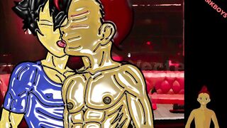 My boyfriend's touch gets me ruined in this gay muscle boy yaoi saga