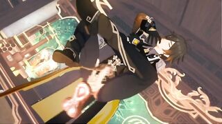 Zhongli gets reamed raw in Genshin Impact gay hentai