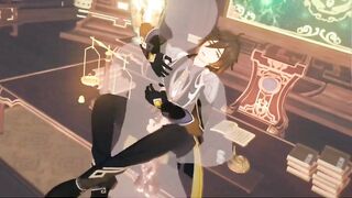 Zhongli gets reamed raw in Genshin Impact gay hentai