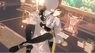 Zhongli gets reamed raw in Genshin Impact gay hentai