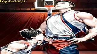 Gay basketball player gets destroyed by huge cock during intense blowjob