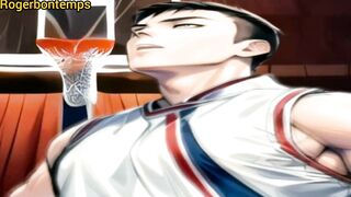 Gay basketball player gets destroyed by huge cock during intense blowjob