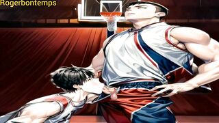 Gay basketball player gets destroyed by huge cock during intense blowjob